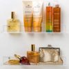 Bathroom Shelf Wall Mounted, (2 Pack) 15 inch Clear Acrylic Floating Shelves