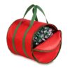 Honey-Can-Do SFT-02104 Holiday Light String Storage Reels and Bag, Red/Green