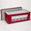 Household Essentials 551RED Large Christmas Tree Ornament Storage Box