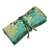 Jewelry Roll Clutch Large - Silk Brocade (Lotus Marine)