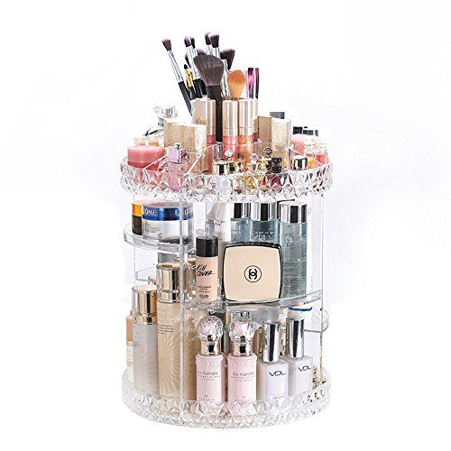 360-Degree Rotating Adjustable Multi-Function Acrylic Cosmetic Storage