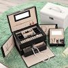 SONGMICS Jewelry Box, Girls Jewelry Organizer, Mini Travel Case