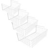 Southern Homewares White Wire Under Shelf Storage Basket, 4-Piece Set.