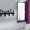 Fasmov Wall-Mounted 4 Hook Wall Towel Rack Originality Clothing Hooks