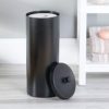 mDesign Plastic Free Standing Toilet Paper Holder Canister - Storage for 3