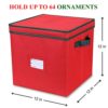 Primode Holiday Ornament Storage Box, 4 Layers, Fits 64 Ornaments Balls