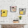 MyGift Rustic Metal Wire Wall-Mounted Magazine & File Organizer Rack