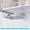 2pcs 15.8" Under Cabinet Storage Shelf Wire Basket Organizer