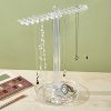 STORi Clear Plastic Necklace Holder with 30 Individual Pegs and Divided Jewelry