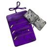 Jewelry Roll Clutch Large - Silk Brocade (Lotus Marine)