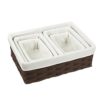 Juvale Wicker Basket Storage Baskets for Shelves with Woven Liner (5 Pack)