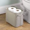 mDesign Soft Cotton Fabric Closet Storage Organizer Bin Basket Storage
