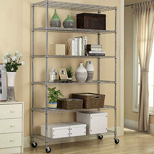 PayLessHere 6 Tier Chrome Commercial Adjustable Steel Shelving Systems