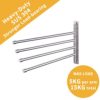 KES Swivel Towel Bar SUS 304 Stainless Steel 4-Arm Bathroom Swing Hanger