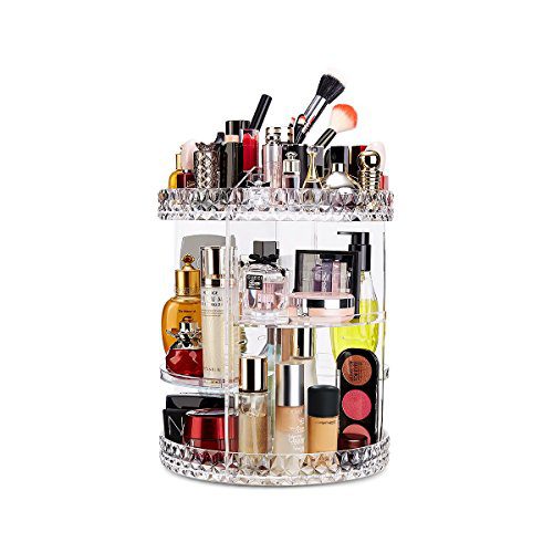 360-Degree Rotating Adjustable Multi-Function Acrylic Cosmetic Storage