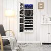 SONGMICS 6 LEDs Jewelry Cabinet Lockable Wall Door Mounted Jewelry