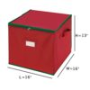 Tiny Tim Totes 83-DT5535 Red Holiday Ornament Storage Chest Holds 75 Bulbs