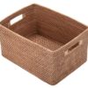 KOUBOO 1060010 Rattan Utility Basket, 17.2" x 12.8" x 9.2", Bronze