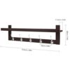 Homfa Bamboo Entryway Wall Shelf Hanging Shelf 29" L