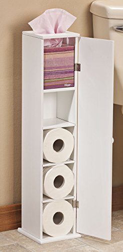 OakRidge Miles Kimball White Compact Toilet Tissue Storage Tower