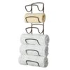 mDesign Modern Decorative Six Level Bathroom Towel Rack Holder & Organizer, Wall Mount - for Storage of Bath Towels, Washcloths, Hand Towels - Bronze