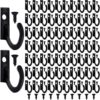 Zhehao 100 Pieces Wall Mounted Single Hook Robe Hooks and 110 Pieces Screws for Hanging Key Hooks Jewelry