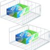 Simple Houseware 2 Pack Under Shelf Basket, White