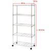Seville Classics 5-Tier UltraZinc Steel Wire Shelving /w Wheels