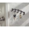 mDesign Wall Mount Metal 5 Hook Storage Rack - Organizer for Entryway