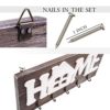 I.S.Company- Key Holder for Wall “Home” Natural Wood | Decorative Key