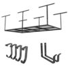 FLEXIMOUNTS 4x8 Overhead Garage Rack with Add-on Hooks Set