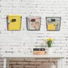 MyGift Rustic Metal Wire Wall-Mounted Magazine & File Organizer Rack
