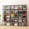 KOUSI Storage Cubes Wire Grid Modular Metal Cubbies Organizer Bookcases