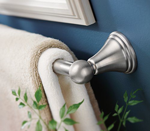Moen DN8424BN Preston 24-Inch Bathroom Towel Bar, Brushed Nickel