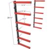Titan 6 Shelf Lumber Storage Rack Steel Wall-Mounted Indoor/Outdoor 600 lb Max