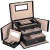 SONGMICS Jewelry Box, Girls Jewelry Organizer, Mini Travel Case