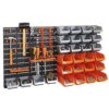 VonHaus 44 Piece Wall Mounted Pegboard Hook, Storage Bins and Panel Set