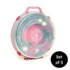 Homz Holiday Wreath Plastic Storage Box with Clear Lid