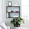 SONGMICS 3-Tier Small Utility Storage Rack, Bamboo Adjustable Layer Bathroom
