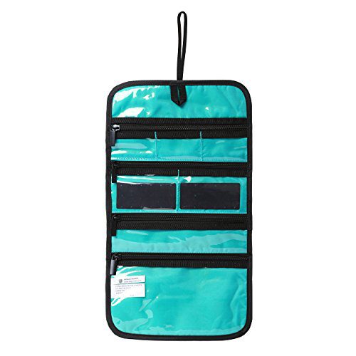 BAGSMART Hanging Travel Jewelry Roll Bag with Zippered Compartments