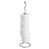 interDesign Orbinni Metal Toilet Tissue Roll Reserve for Bathroom, Compact Squiggle Organizer Caddy Holds 4 Paper, Chrome