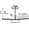 StoreYourBoard Double Ladder Ceiling Rack - Hi-Port 2 Garage Storage