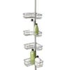 Zenna Home Tension Corner Pole Caddy, Satin Nickel