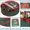 Primode Wreath Storage Bag with Clear Window | Garland or Xmas Wreath