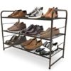 CAXXA 3-Tier Stackable Metal Utility Rack Storage for Shoe Household