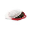 Homz Holiday Wreath Plastic Storage Box, Up to 24", Red With Clear Lid (Pack of 1)