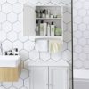 Hanging Bathroom Storage Cabinet with Rod and Adjustable Shelf