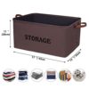 Canvas Underbed Storage, Collapsible Decorative Woven Canvas (Brown, L)