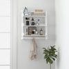 3 Tier Bathroom Shelf Wall Mounted with Towel Hooks