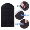 Hanging Jewelry Organizer - 2PCS Double-Sided, 64 Pockets, 36 Magic Tape Hooks - Black & Beige Colors for Closet, Door, or Wall Storage
